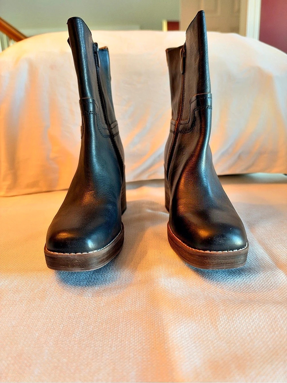 Franco Sarto Leather Heeled Boots US 8 NWT